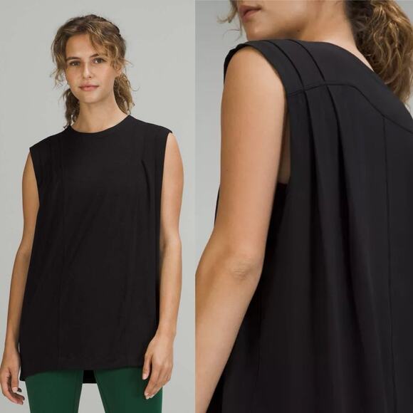 Lululemon Modal Pleated Shoulder Tank Top - Picture 1 of 13